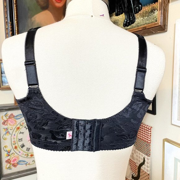 Wacoal Awareness Black Jacquard Unlined Underwire Bra with Comfort Straps 40DDD - Picture 6 of 8